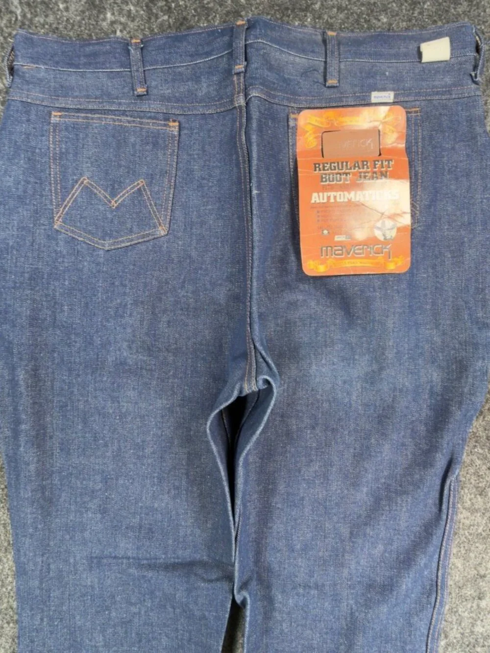 Vintage Maverick Automaticks Boot Jeans Mens 42x34 USA Made Deadstock NWT